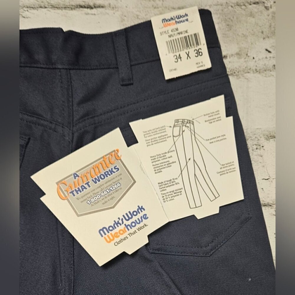 Vintage 90's Mark's Work Wearhouse Twill Work Pants NWT - Picture 8 of 14